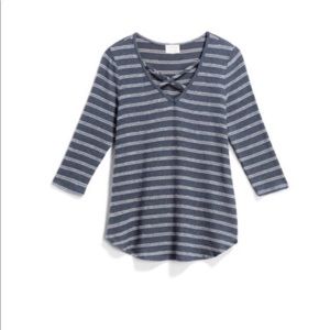 Emory Park dulce 3/4 sleeve hacci knit top